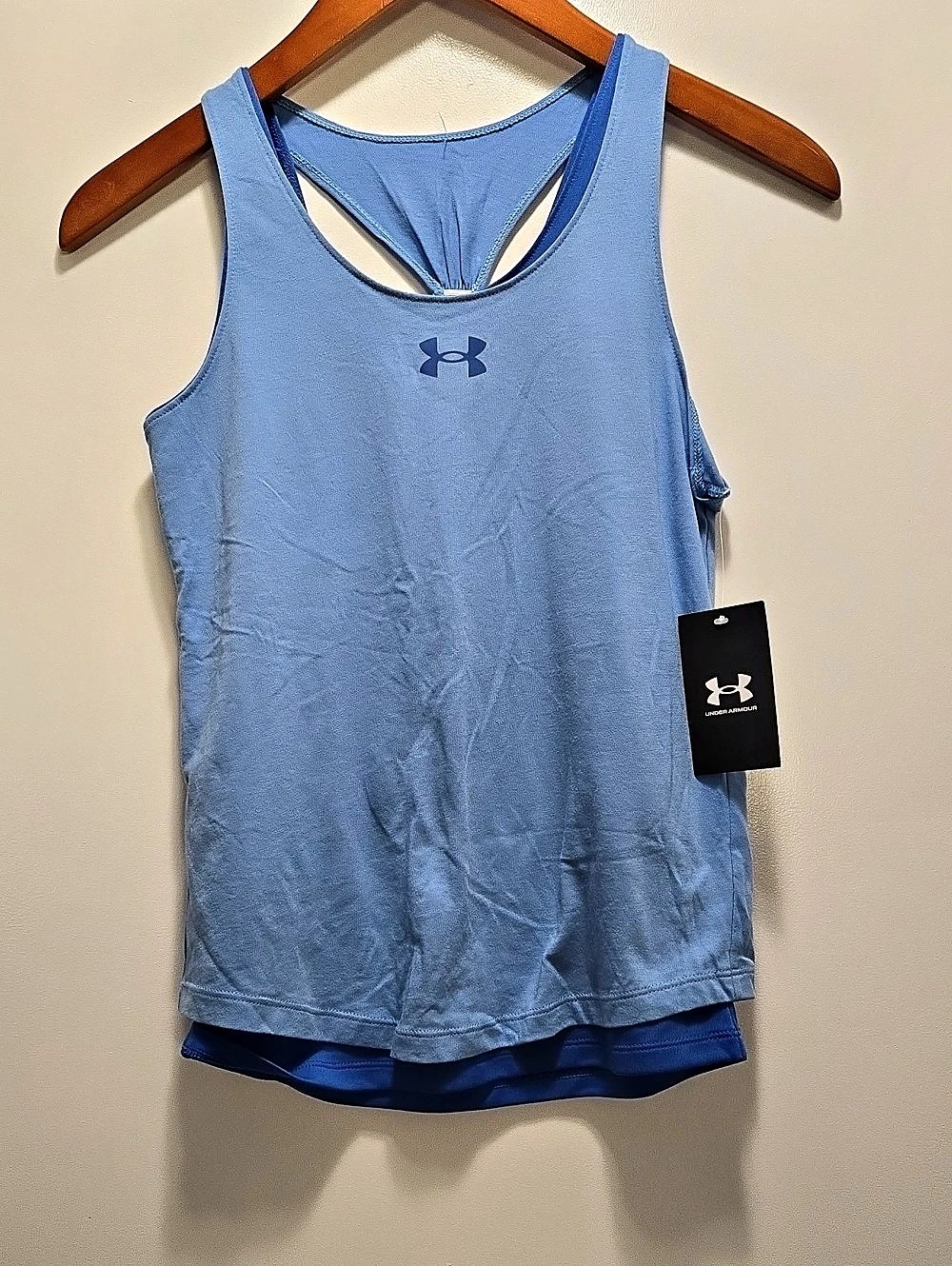 Under Armour Double The Fun Tank Girls Medium Blue